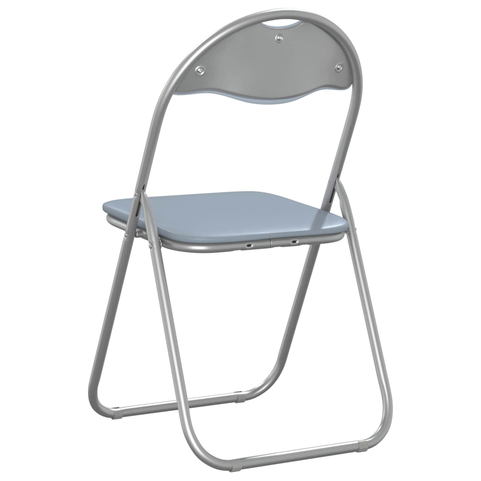 Sklopiva stolica 8 pcs Sivi 48 x 43,5 x 81 cm Lažna koža