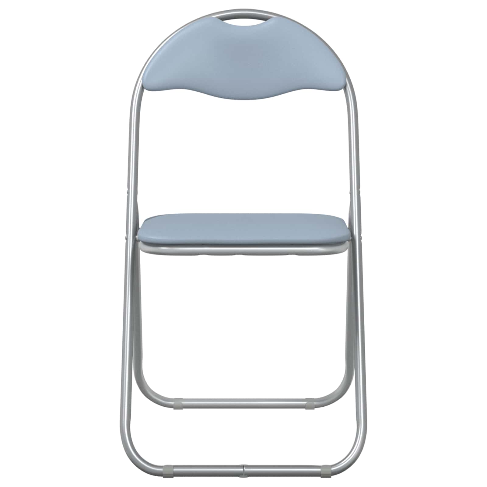Sklopiva stolica 8 pcs Sivi 48 x 43,5 x 81 cm Lažna koža