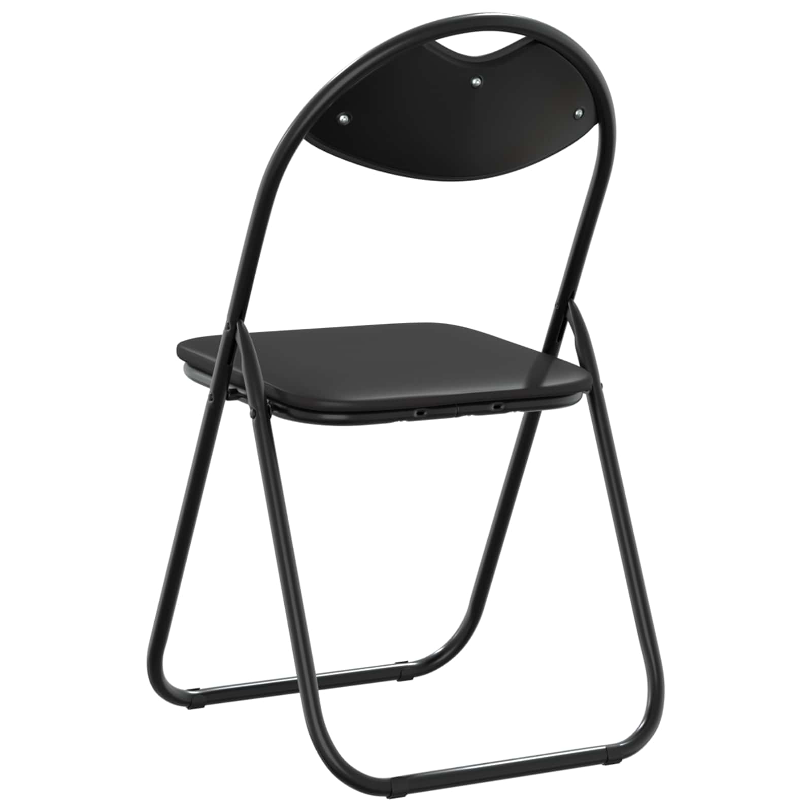 Sklopiva stolica 2 pcs Crna 48 x 43,5 x 81 cm Lažna koža