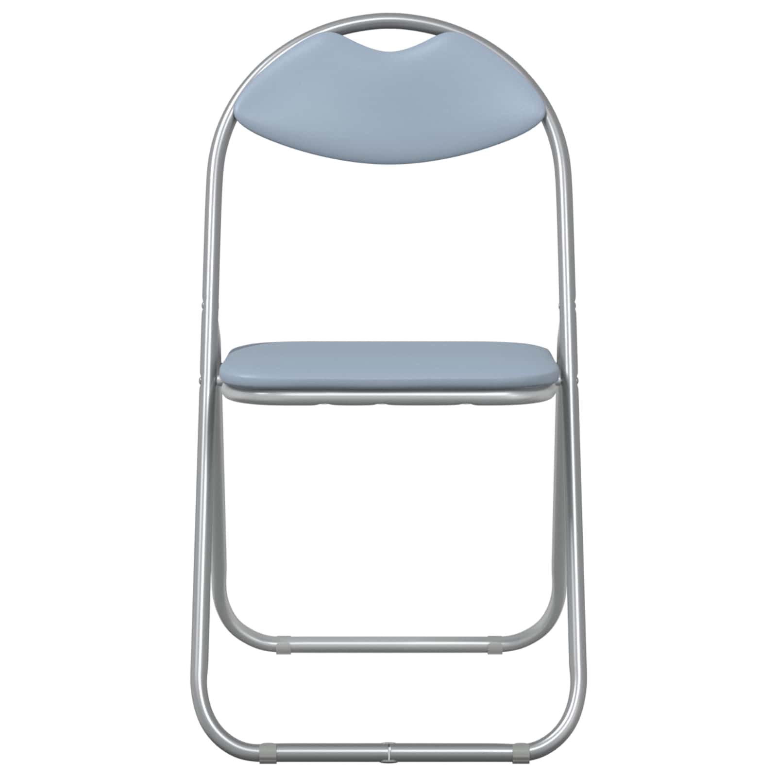 Sklopiva stolica 8 pcs Sivi 48 x 43,5 x 81 cm Lažna koža