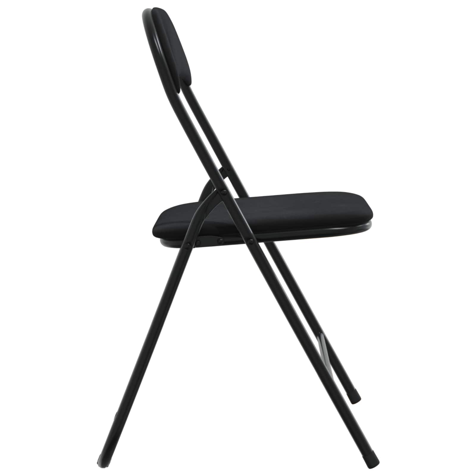 Sklopiva stolica 8 pcs Crna 48 x 44 x 78 cm Baršun