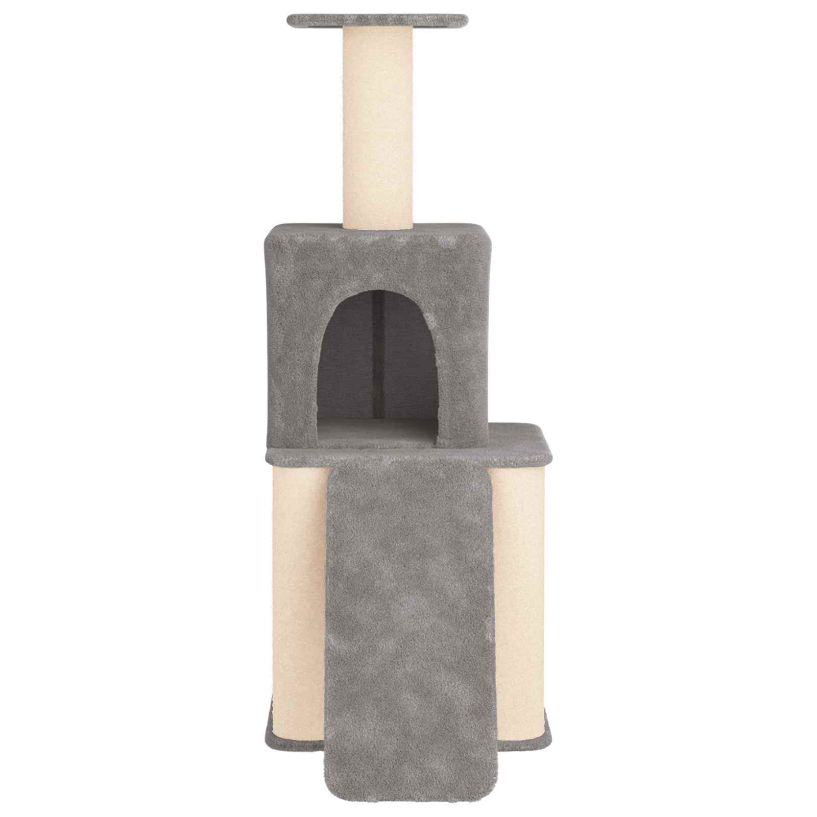 Mačje drvo s sisalnim postoljima za grebanje Svjetlosiva 146 cm
