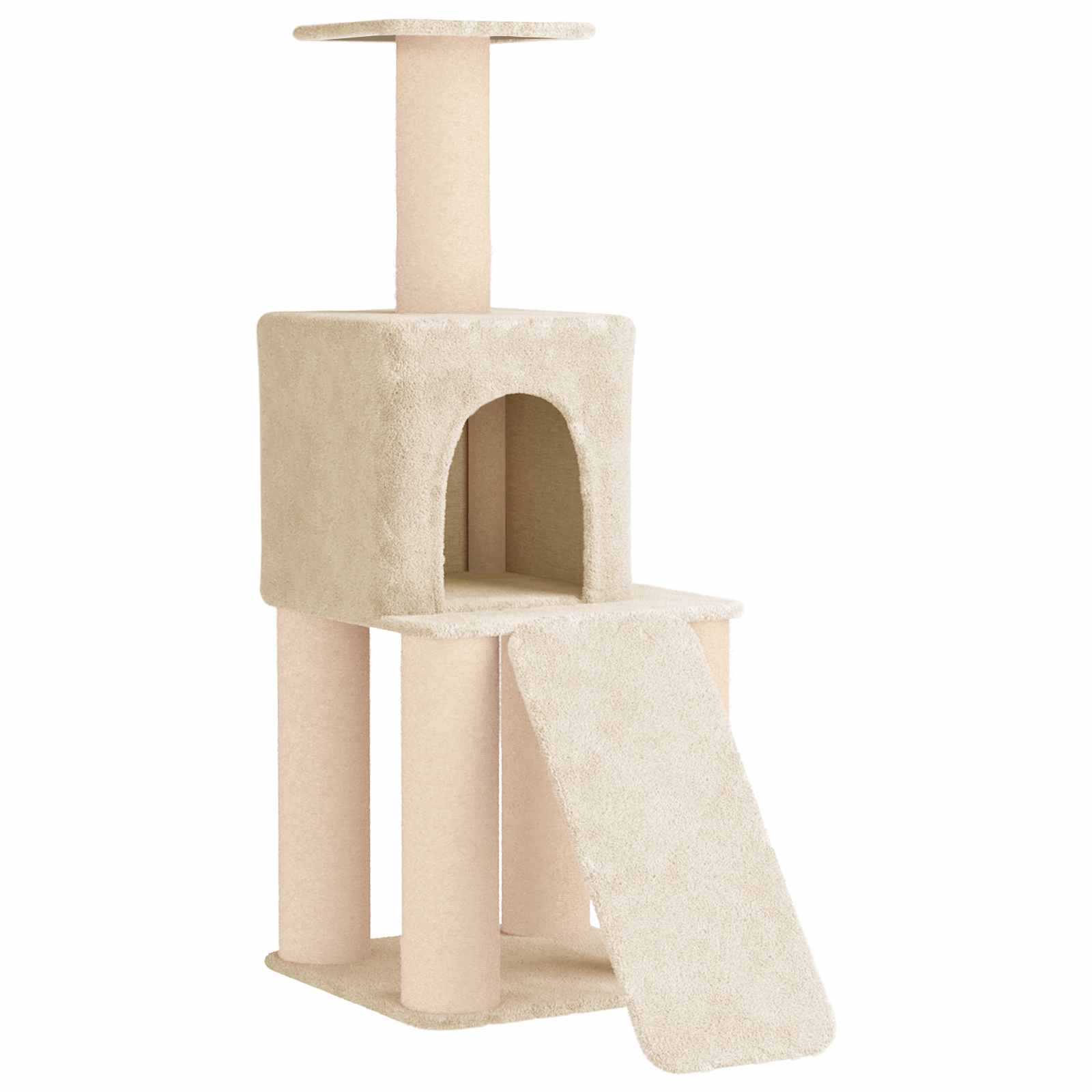 Mačje drvo s sisalnim postoljima za grebanje Krem 146 cm