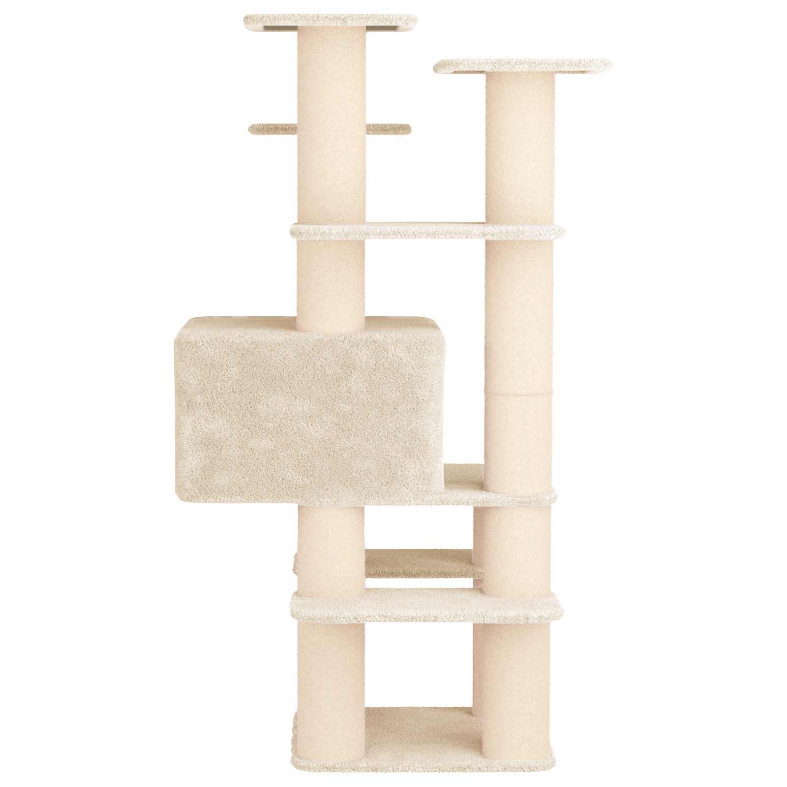 Mačje drvo s sisalnim postoljima za grebanje Krem 161 cm