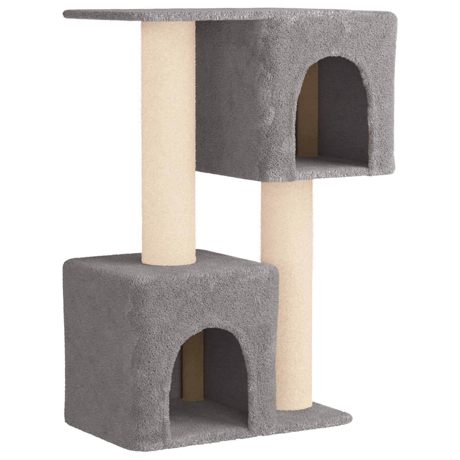 Mačje drvo s sisalnim postoljima za grebanje Svjetlosiva 114 cm