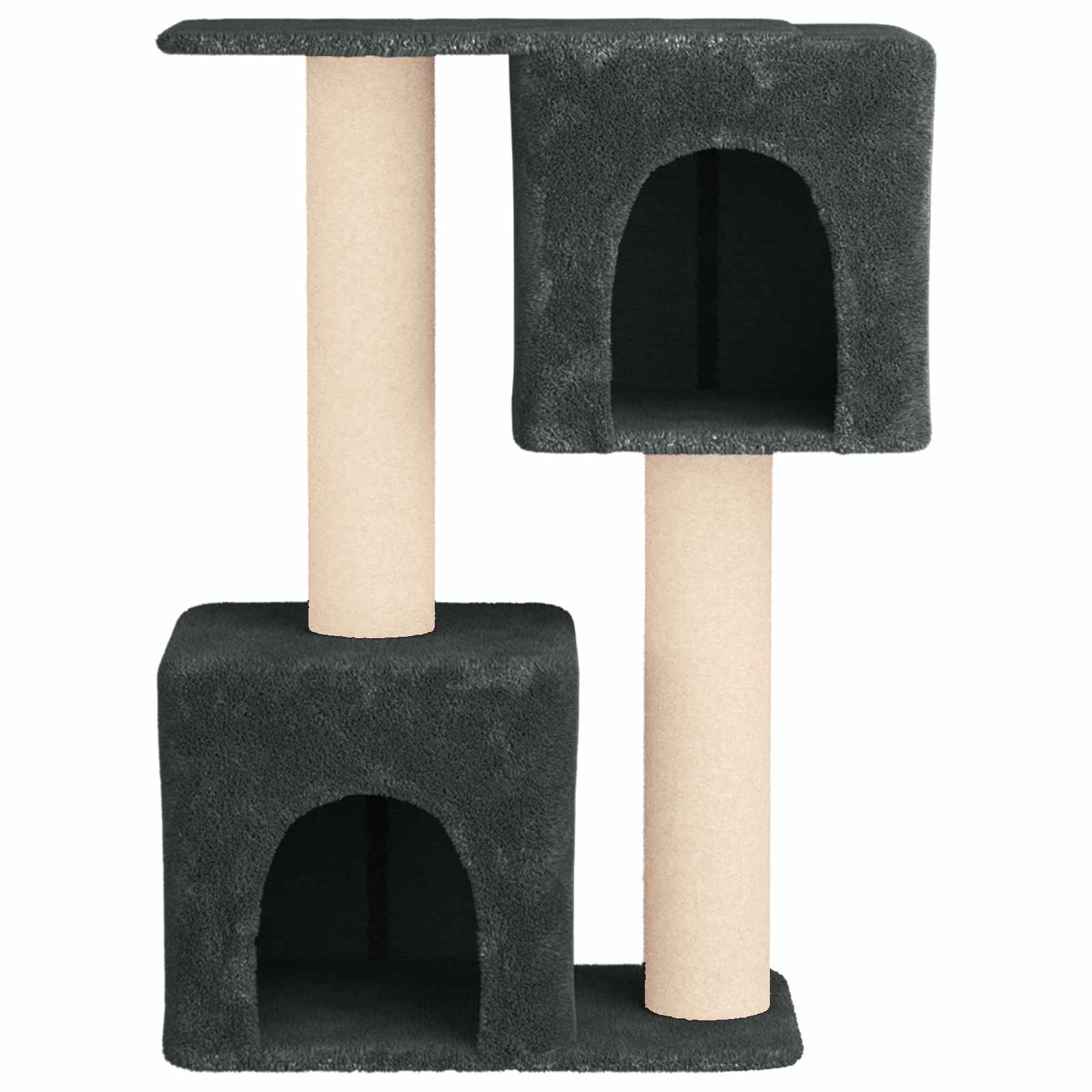Mačje drvo s sisalnim postoljima za grebanje Tamnosiva 114 cm
