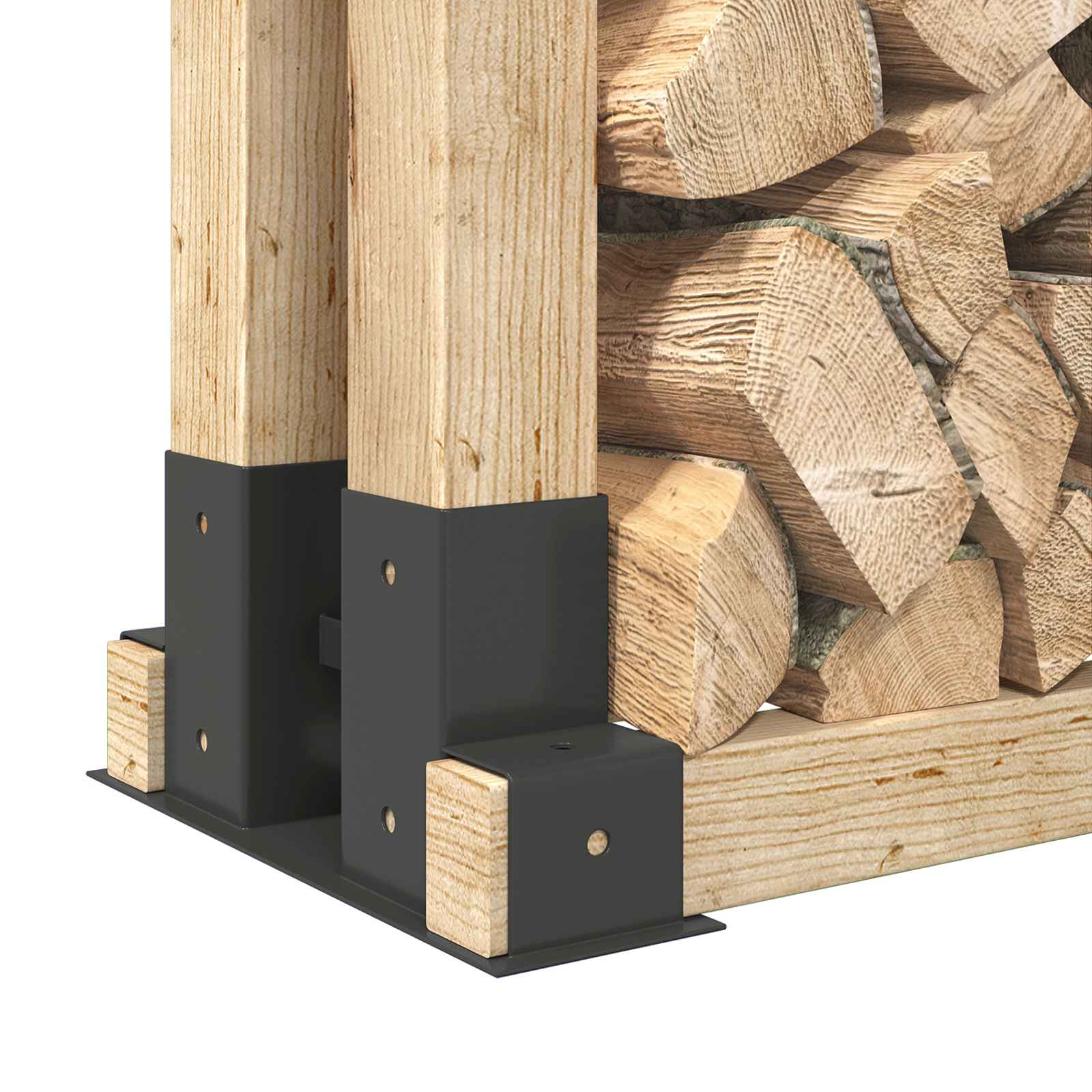 Pomoć za slaganje drva 2 pcs Antracit 34 x 10 x 15 cm Čelik