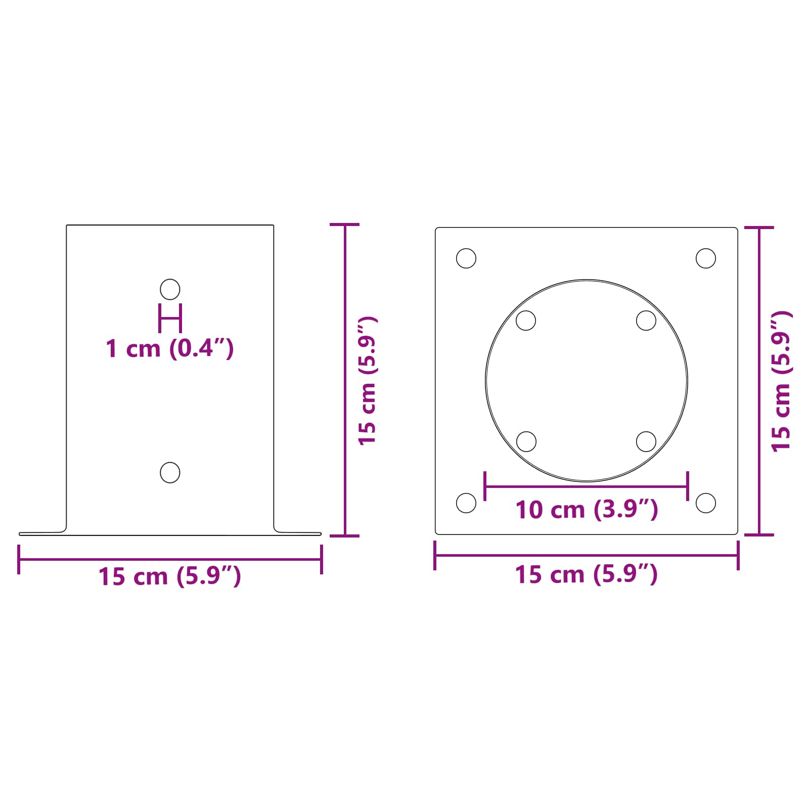 Okrugli sidrište u zemlji 12 pcs Antracit 15 x 15 x 15 cm Metal