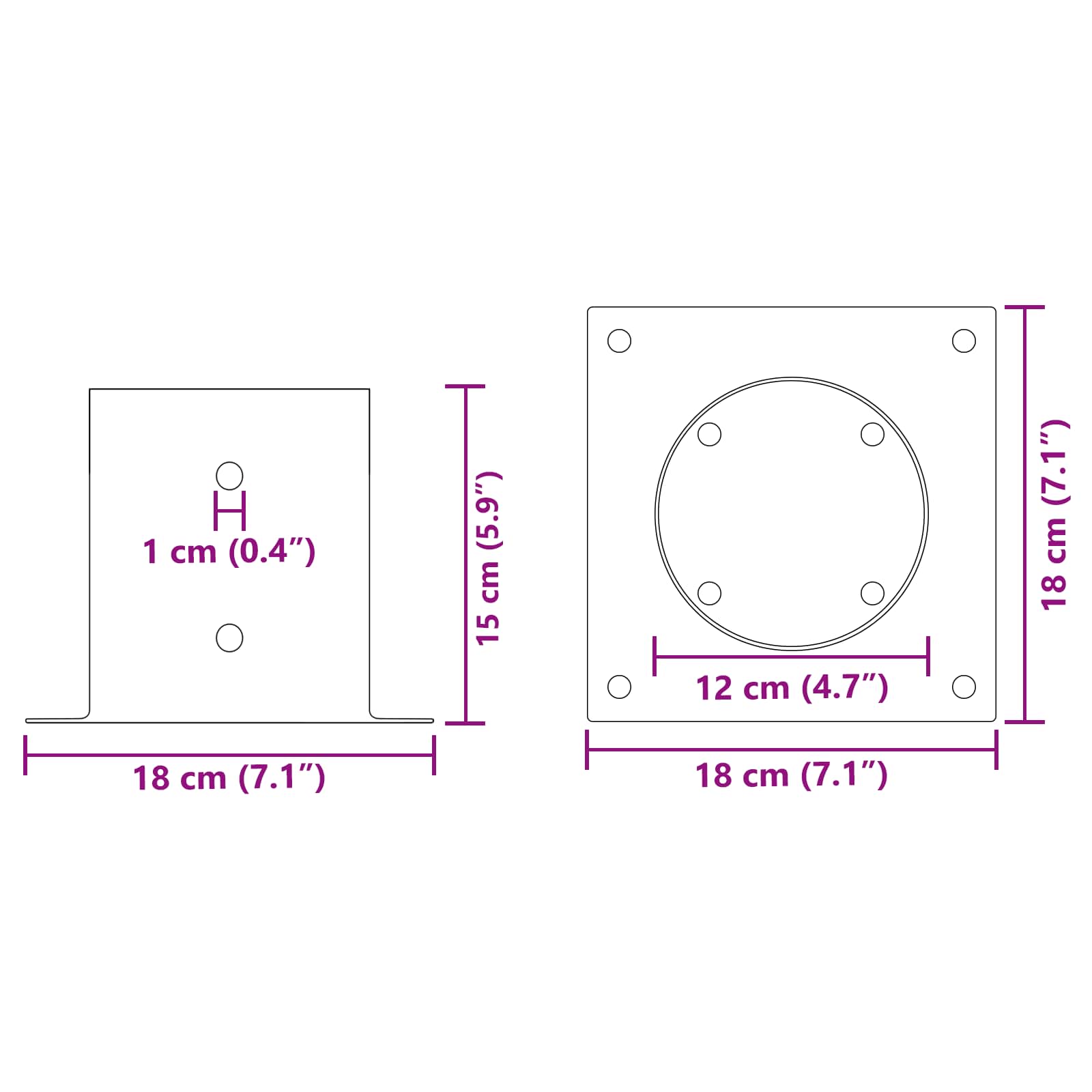 Okrugli sidrište u zemlji 4 pcs Antracit 18 x 18 x 15 cm Metal