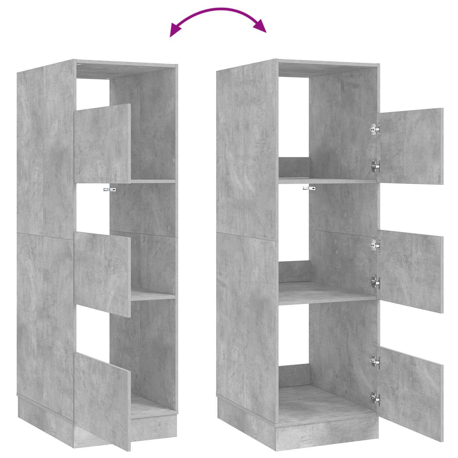 Ormar za pranje rublja Beton 50 x 68 x 162 cm Konstruirano drvo