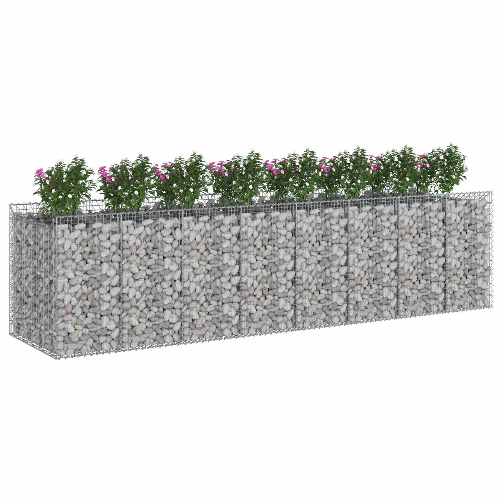 Gabionski uzdignuti krevet 4 pcs Srebrna