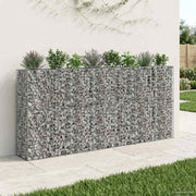 Gabionski uzdignuti krevet 4 pcs Srebrno 330 x 50 x 150 cm