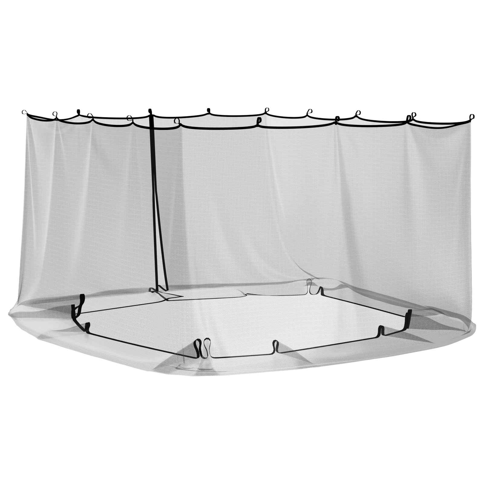Mreža protiv komaraca za gazebo 220 mesh Crna 4,5 x 3 x 2 m