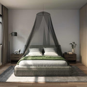 Mreža za komarce za krevet 156 mesh Crna ⌀56 x 220 cm Poliester