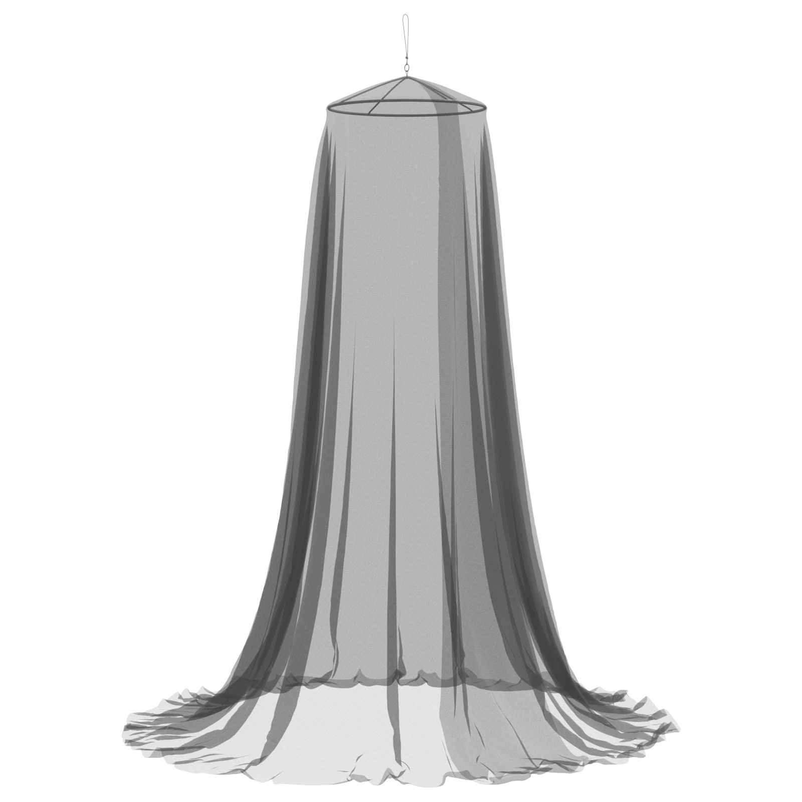 Mreža za komarce za krevet 156 mesh Crna ⌀56 x 220 cm Poliester