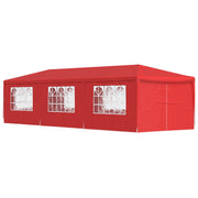 Šator za zabave 900 x 300 x 255 cm Crvena PE i čelik