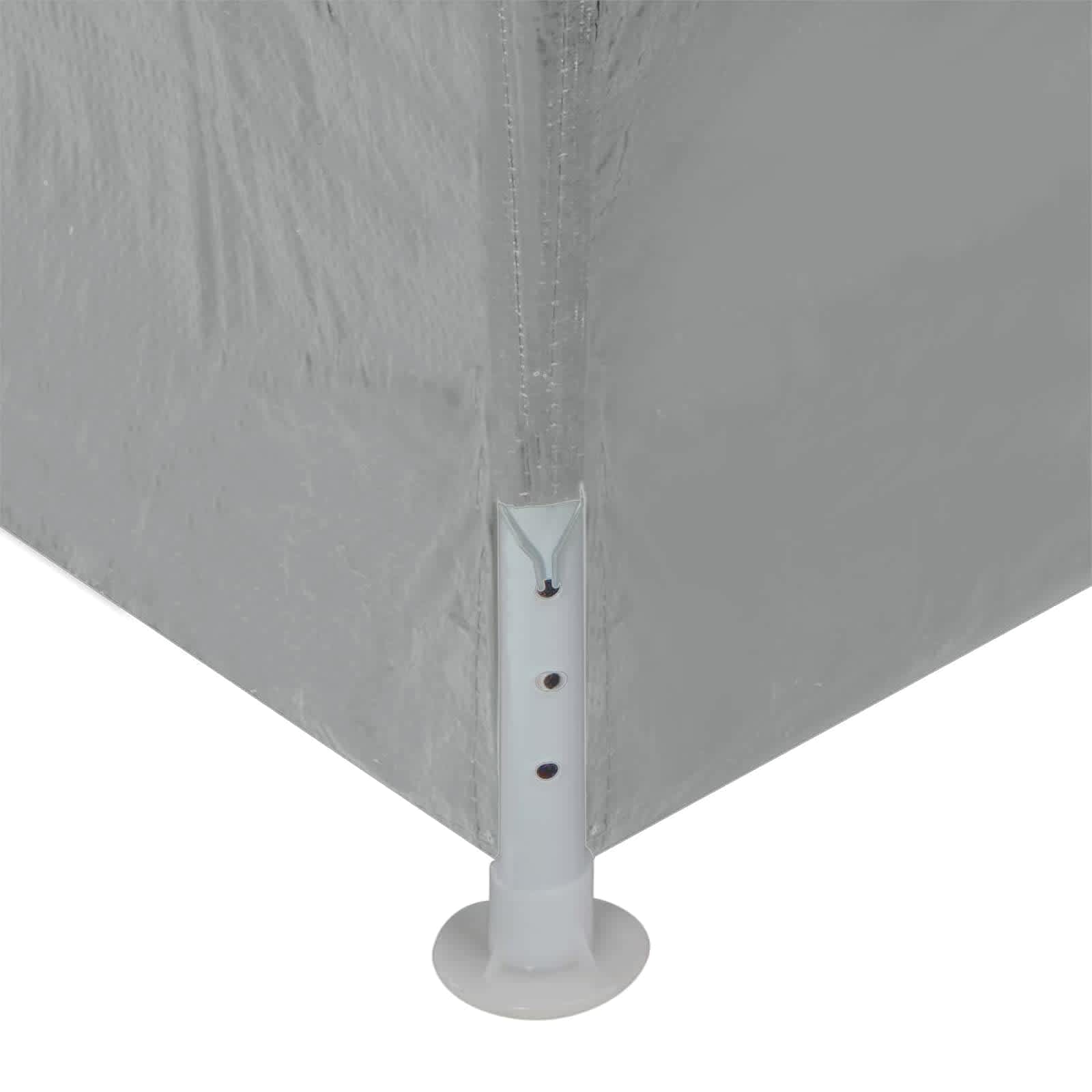 Šator za zabave 900 x 300 x 255 cm Svjetlosiva PE i čelik
