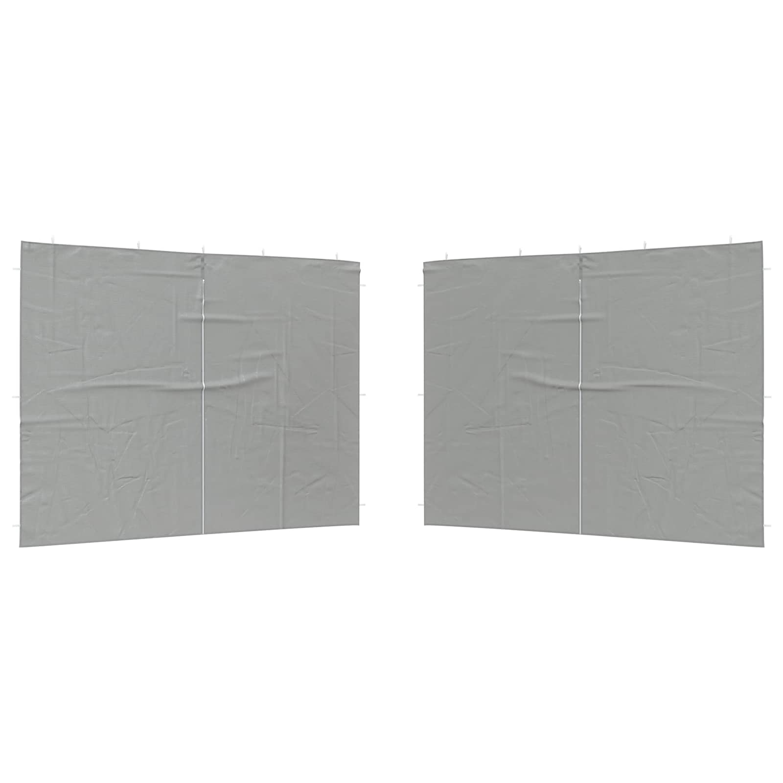 Zid šatora za zabavu 2 pcs Svjetlosiva 400 x 195 cm PE i čelik