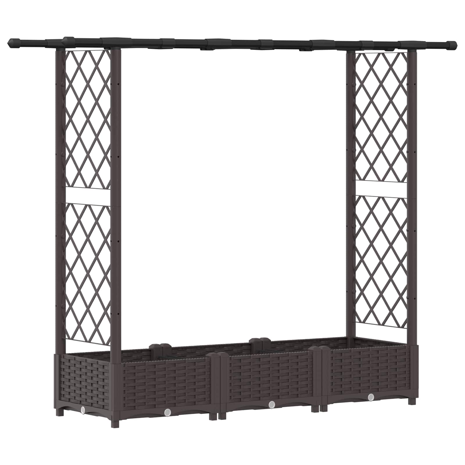 Povišeni krevet s mrežom i krovom Smeđa 164 x 40 x 121 cm PP