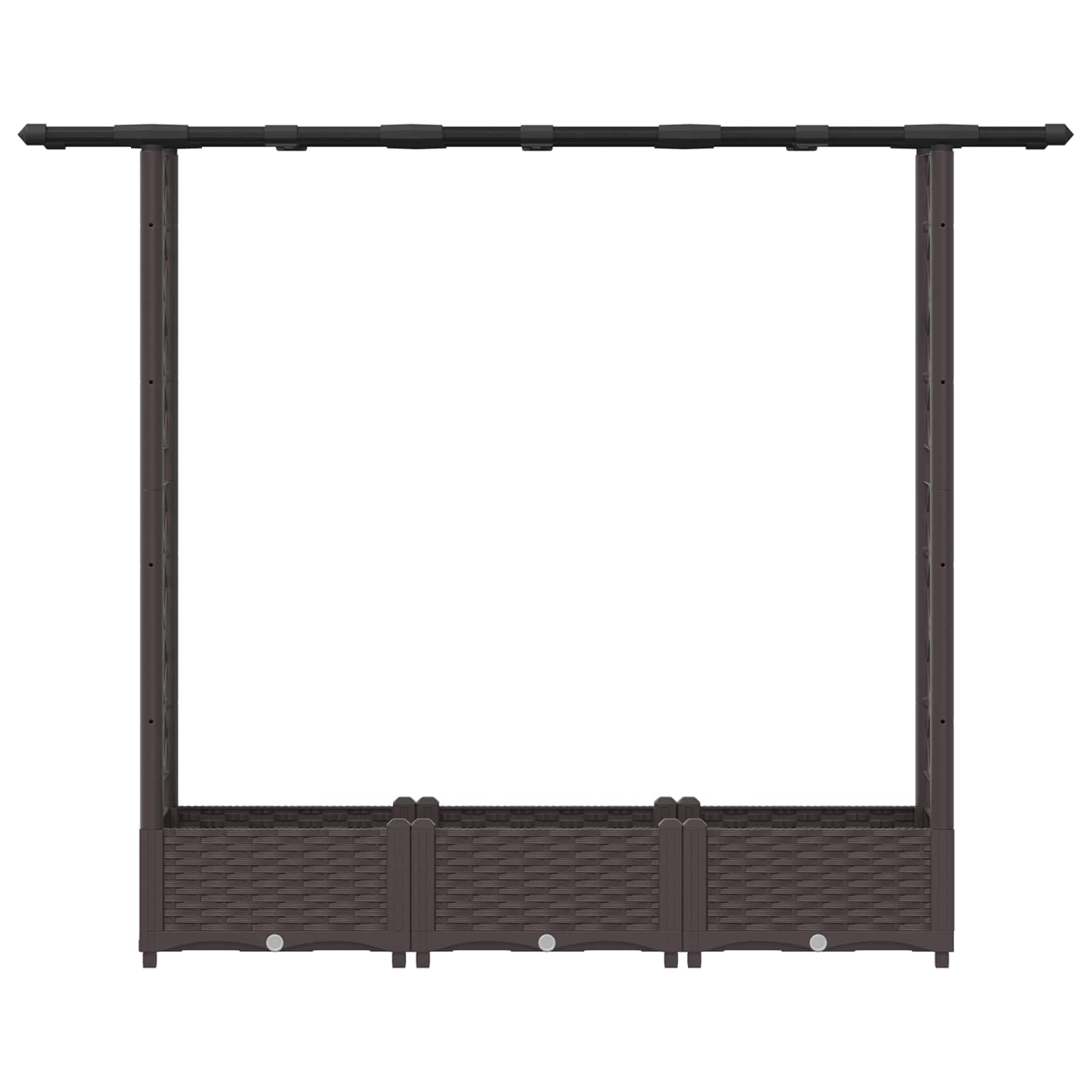 Povišeni krevet s mrežom i krovom Smeđa 164 x 40 x 121 cm PP