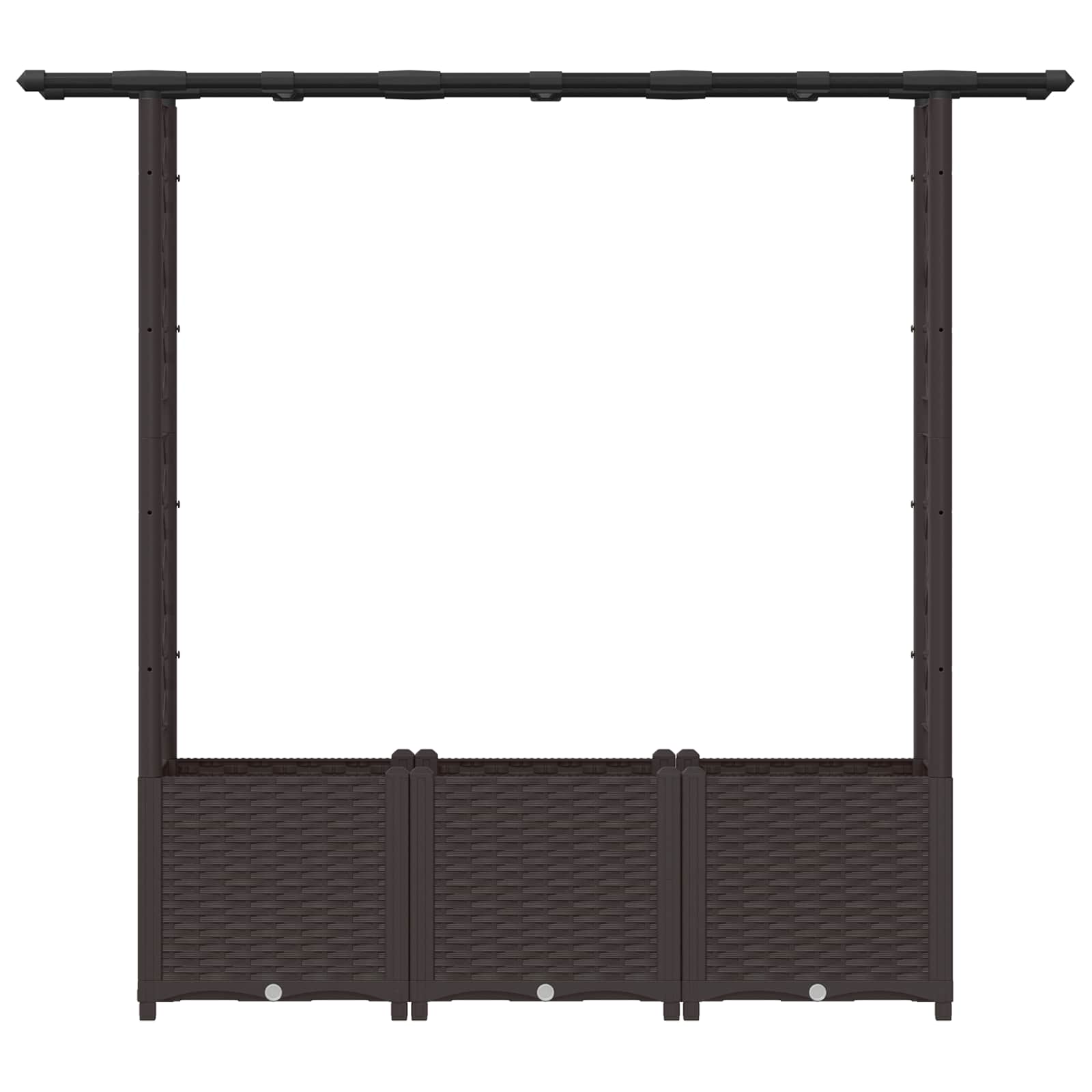 Povišeni krevet s mrežom i krovom Smeđa 162,5 x 40 x 138 cm PP