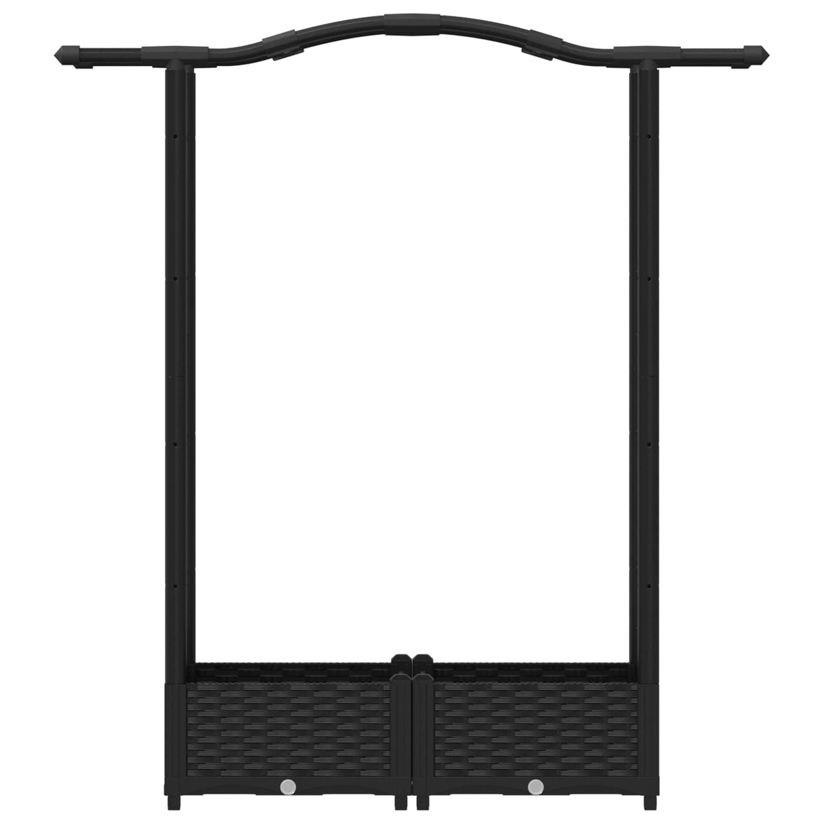 Povišeni krevet s mrežom i krovom Crna 124 x 40 x 125 cm PP