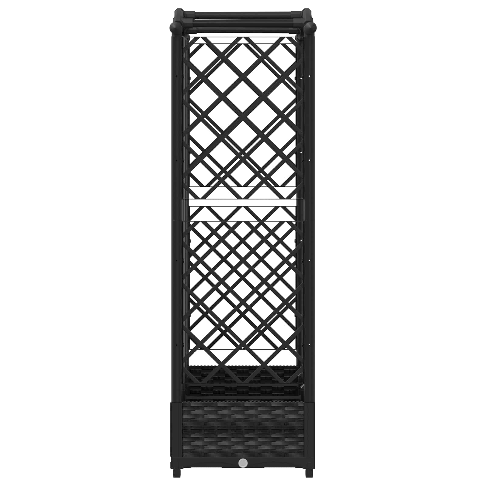 Povišeni krevet s mrežom i krovom Crna 163 x 40 x 126 cm PP