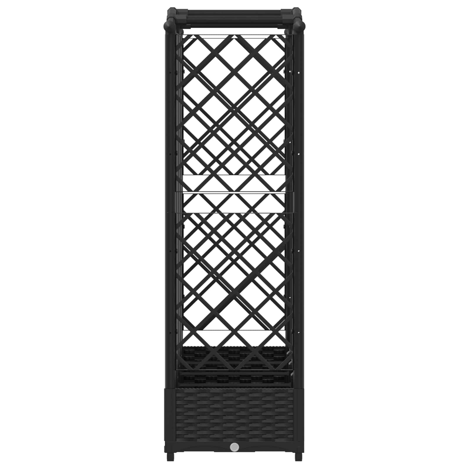 Povišeni krevet s mrežom i krovom Crna 203,5 x 40 x 125 cm PP