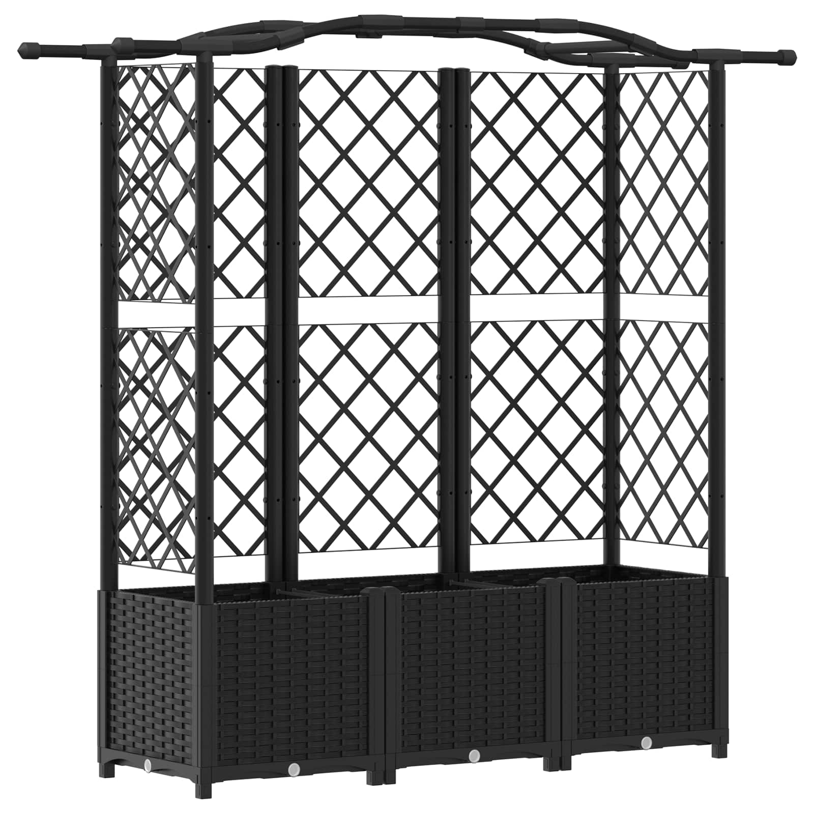 Povišeni krevet s mrežom i krovom Crna 163 x 40 x 141 cm PP