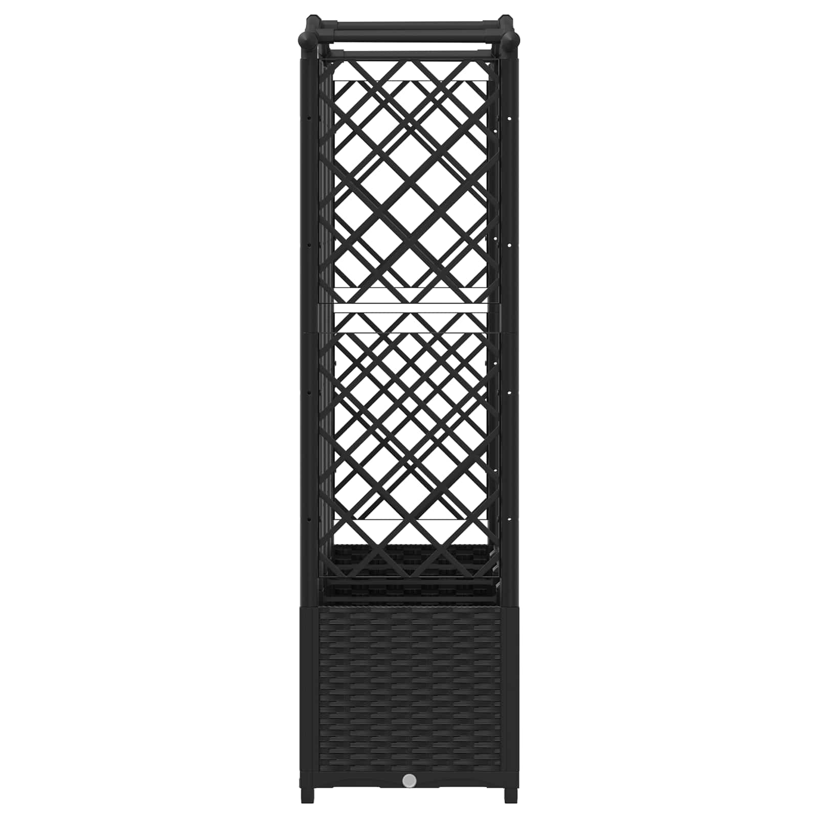 Povišeni krevet s mrežom i krovom Crna 204 x 40 x 138 cm PP