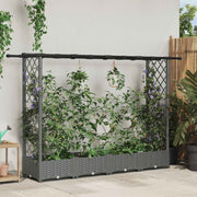 Povišeni krevet s mrežom i krovom Svjetlosiva 203 x 40 x 121 cm
