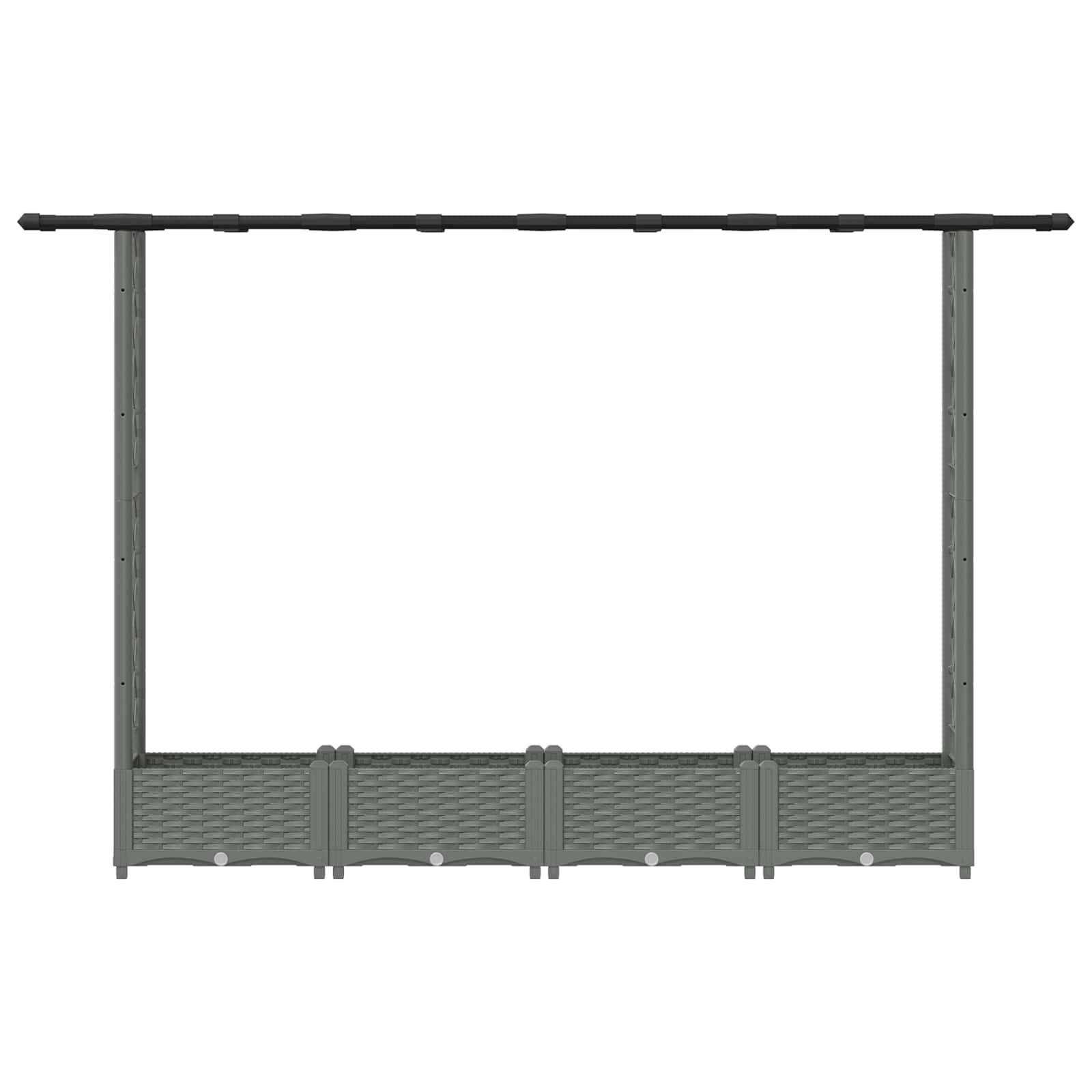 Povišeni krevet s mrežom i krovom Svjetlosiva 203 x 40 x 121 cm