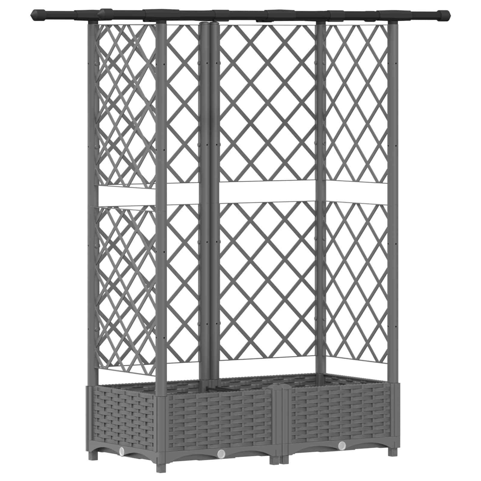 Povišeni krevet s mrežom i krovom Svjetlosiva 124 x 40 x 121 cm