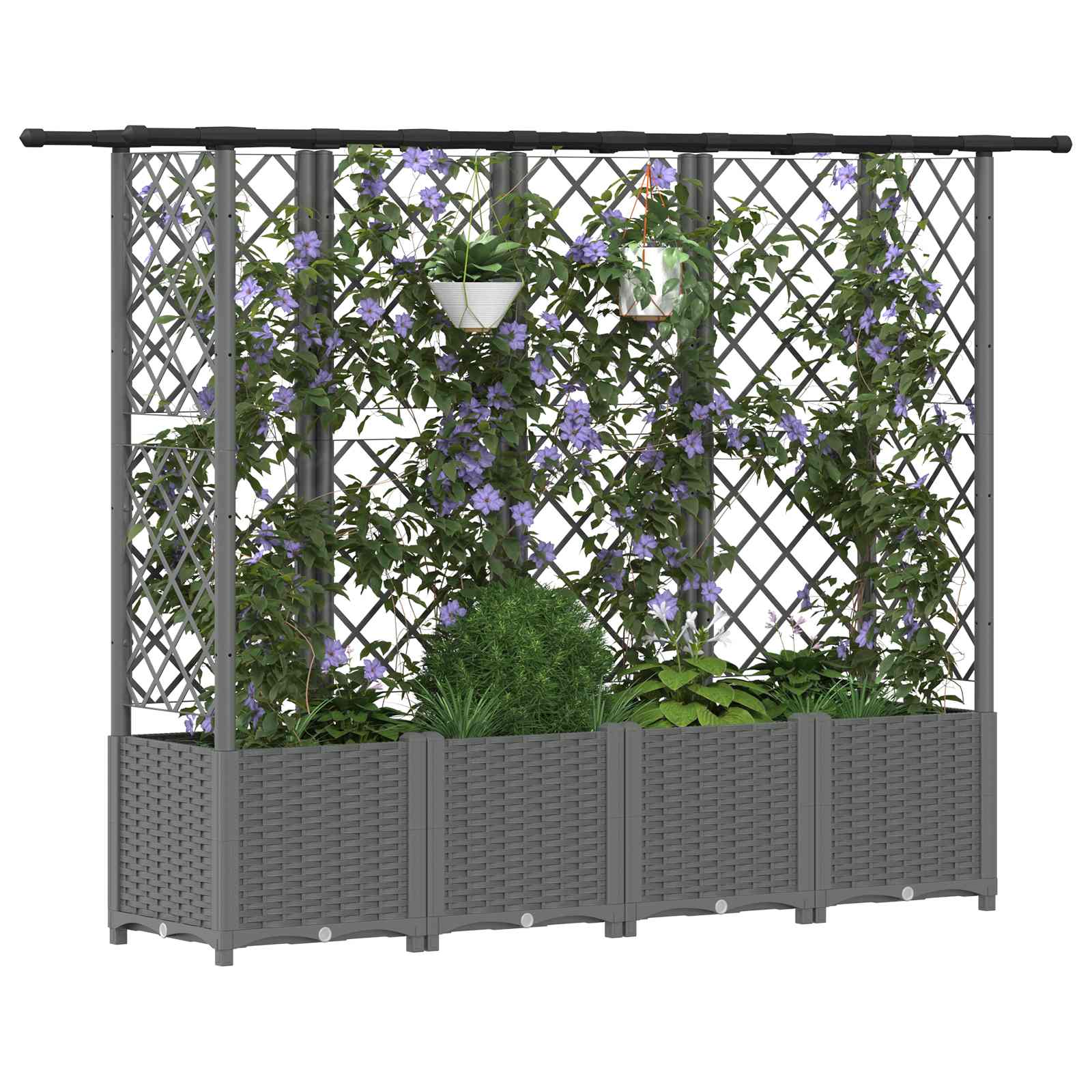 Povišeni krevet s mrežom i krovom Svjetlosiva 202 x 40 x 136 cm