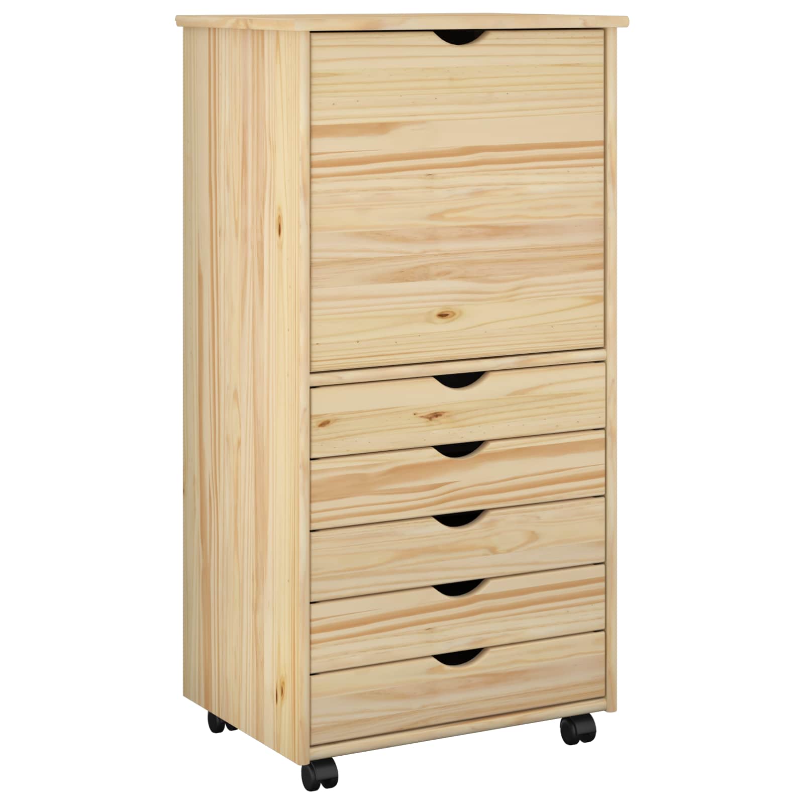 Mobilni ormar Smeđa 53 x 39 x 103 cm Čvrsto borovo drvo