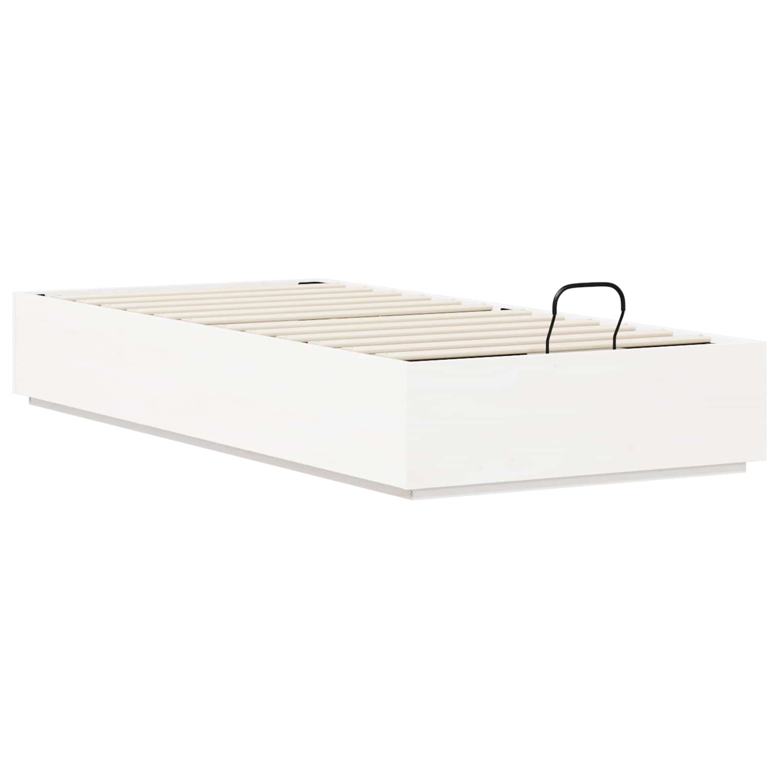 Otomanski krevet Bijeli 90 x 200 cm Masivna borovina