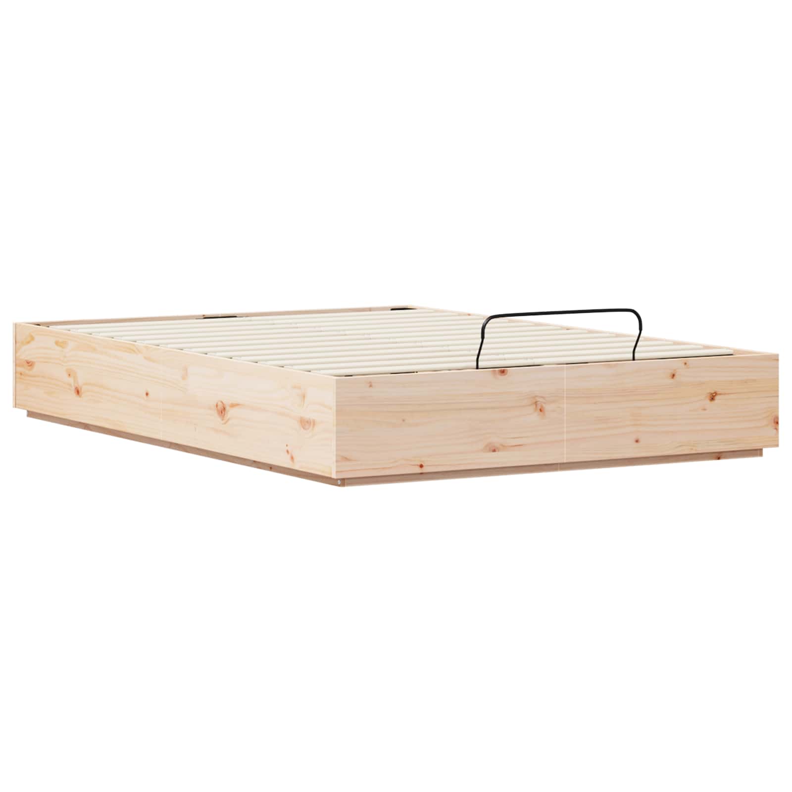 Otomanski krevet Prirodna 160 x 200 cm Masivna borovina