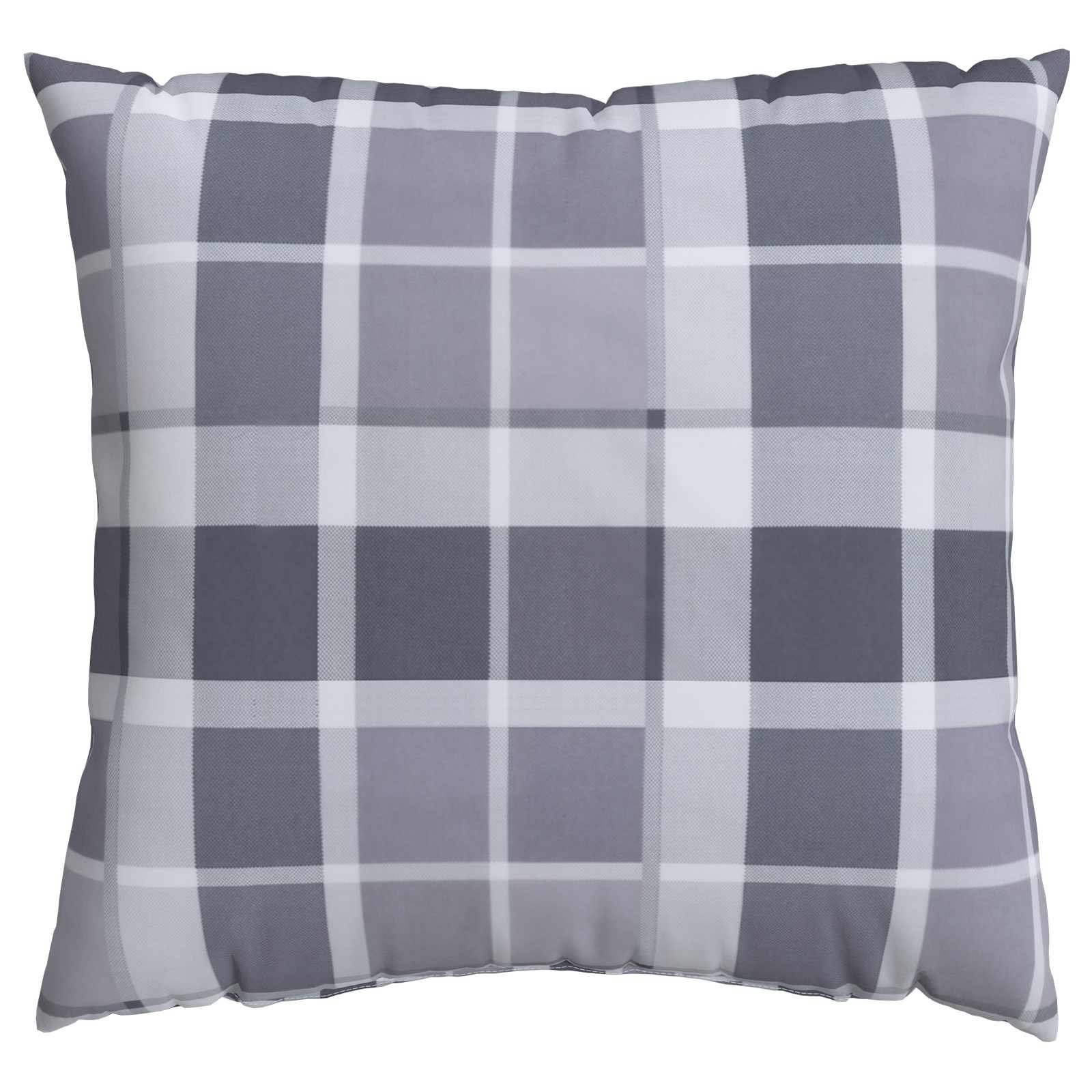 Jastučić za van Kockasto 4 pcs Sivi karirani 60 x 60 cm Tkanina