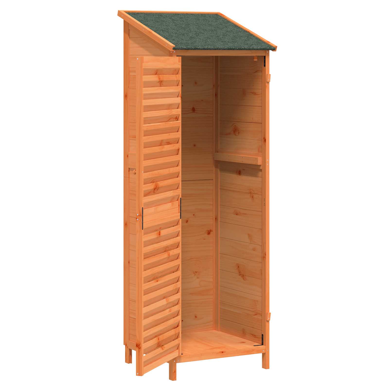 Vrtna Šupa s krovom Smeđa 59 x 56 x 176 cm Čvrsto drvo jele