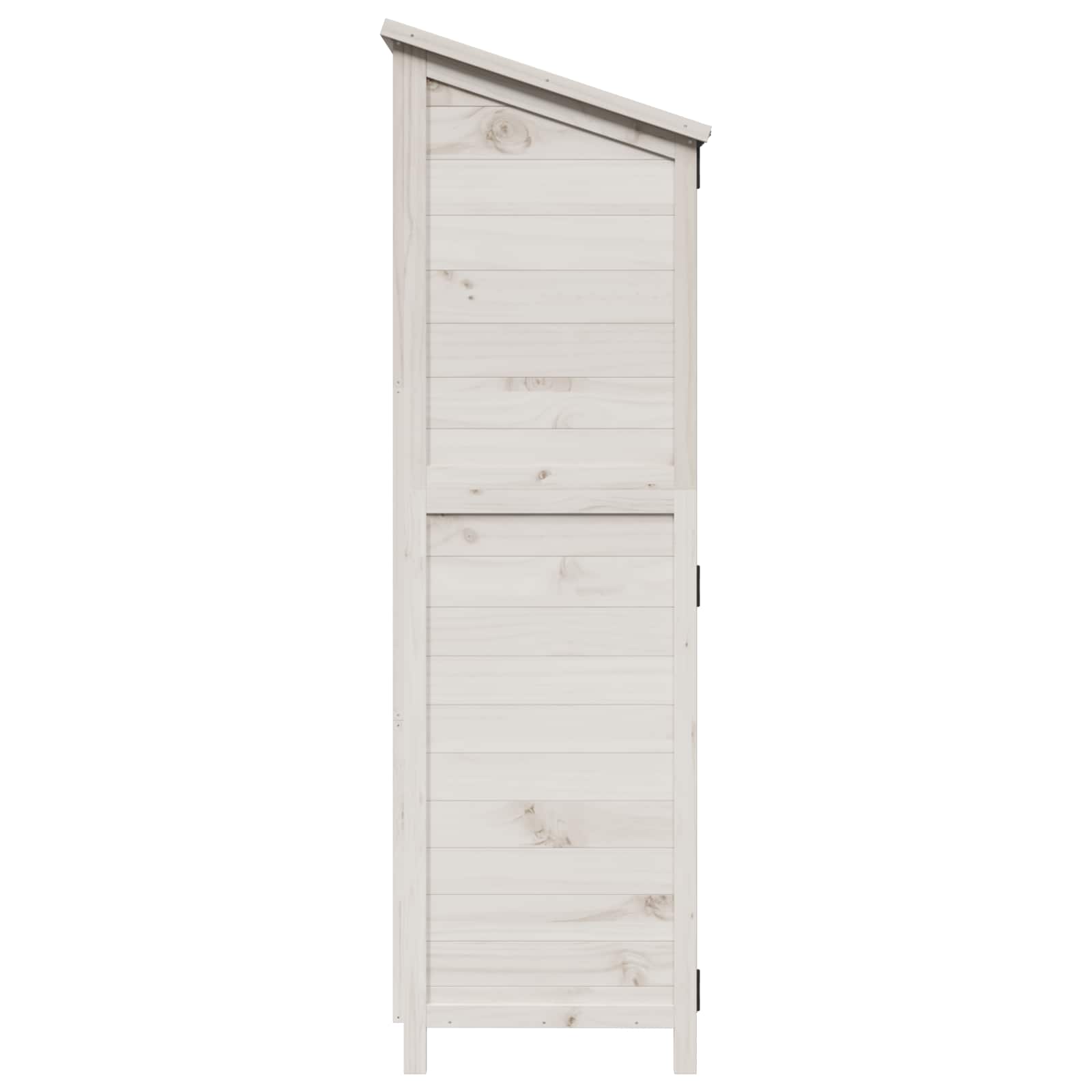 Vrtna Šupa s krovom Bijela 106 x 56 x 176,5 cm Čvrsto drvo jele