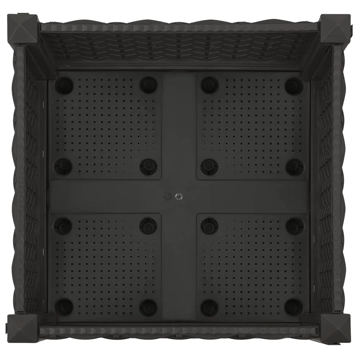 Vrtni saksija s kotačima Crna 40 x 40 x 29 cm PP