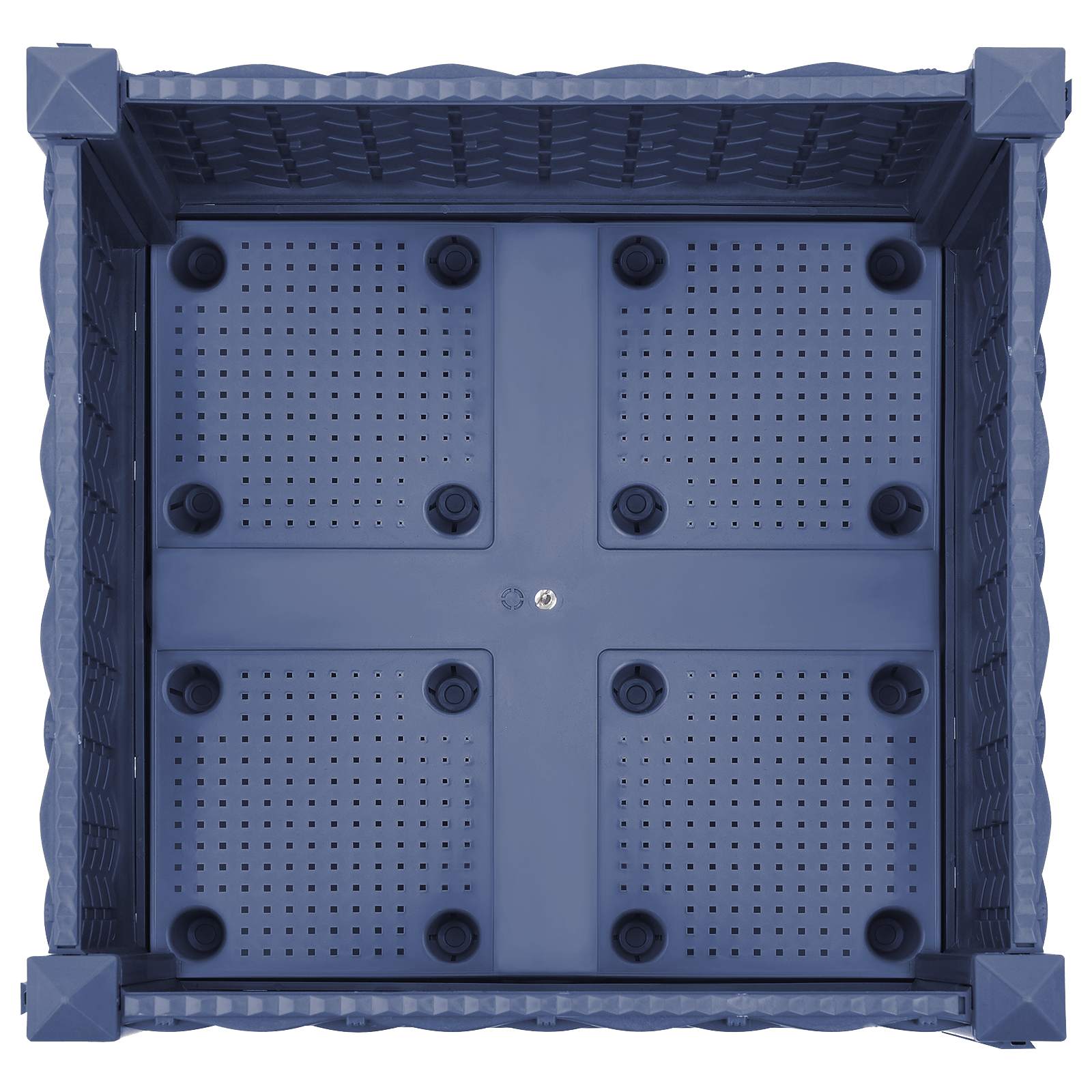 Vrtni saksija s kotačima Plavo Sivo 40 x 40 x 33 cm PP
