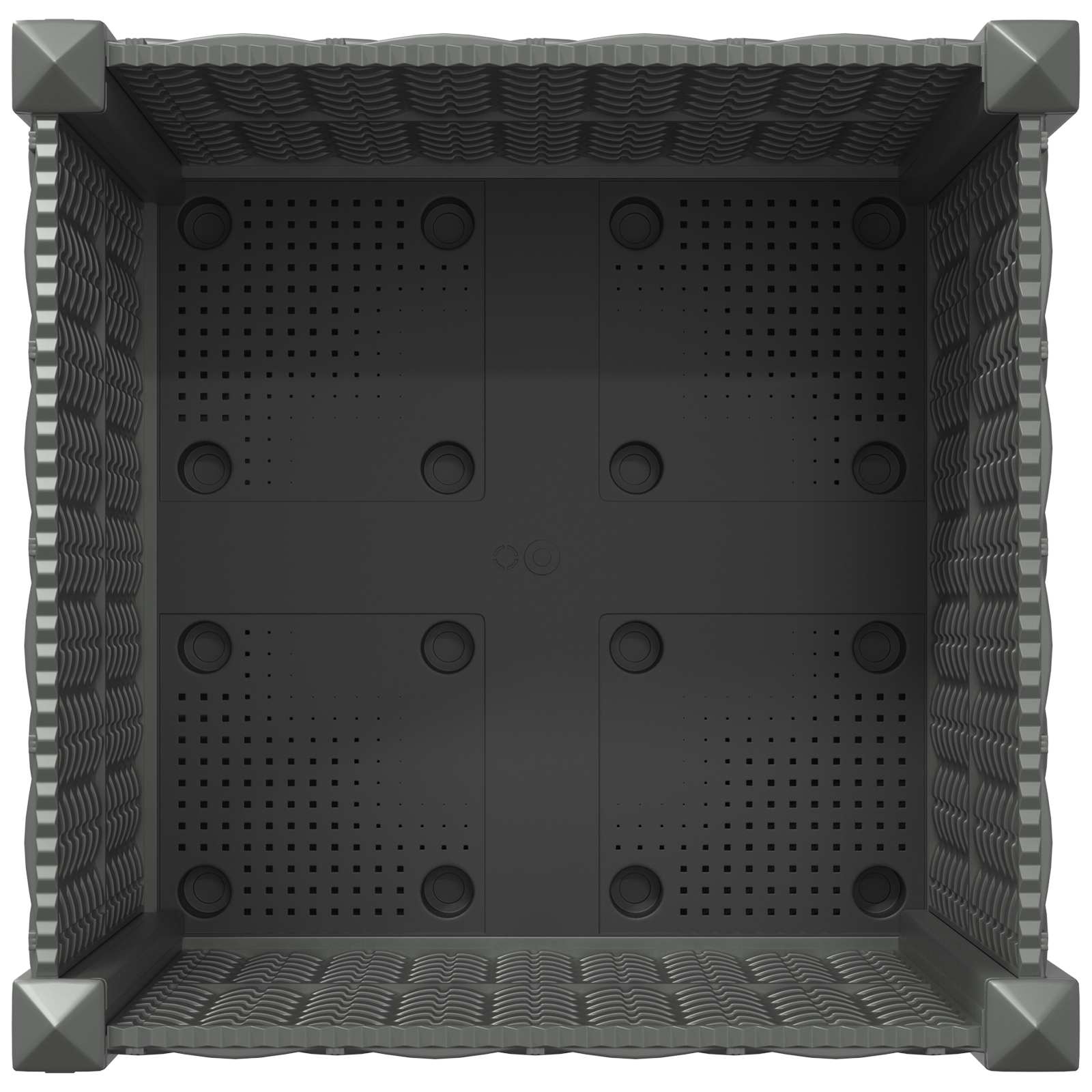 Vrtni saksija s kotačima Svjetlosiva 40 x 40 x 48 cm PP