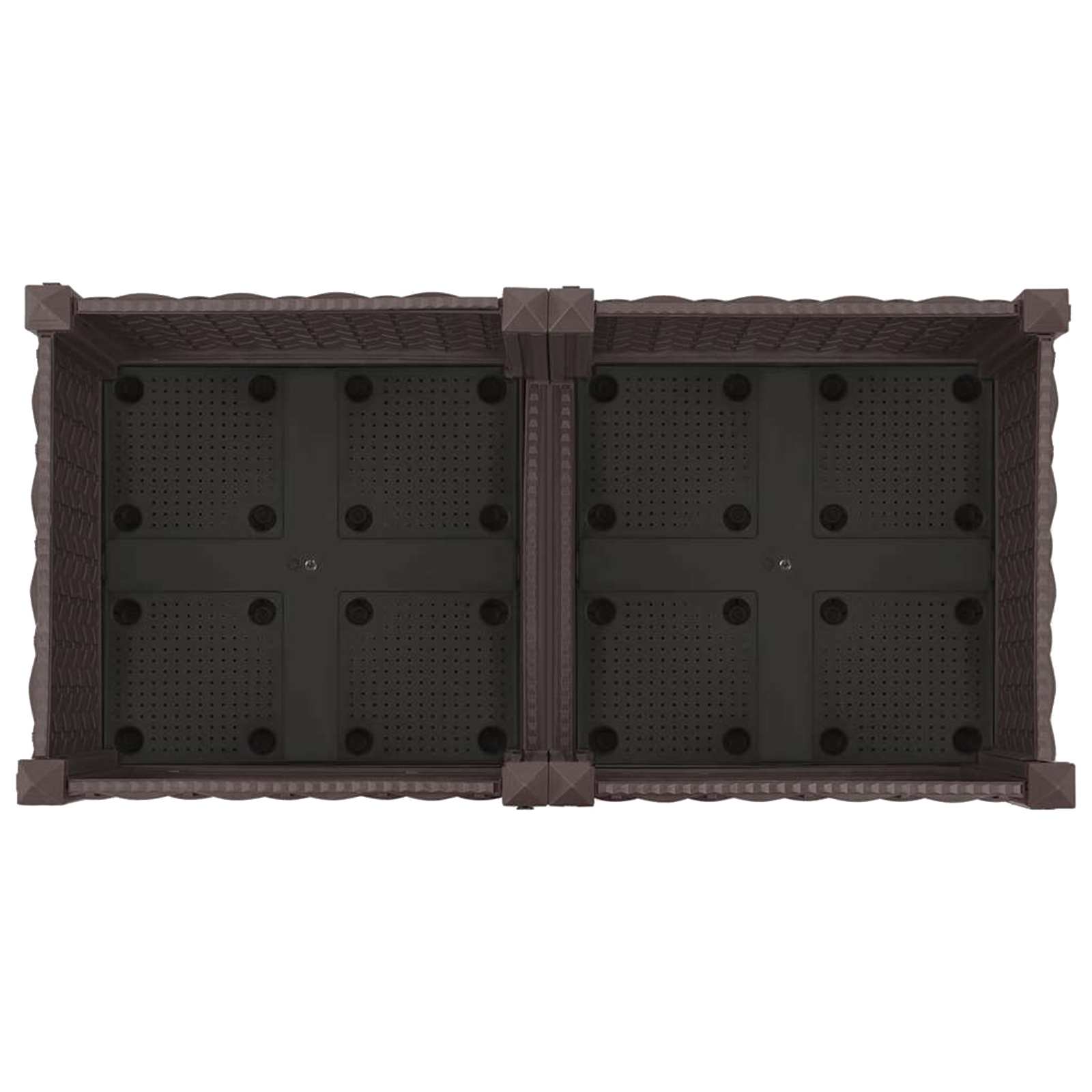Vrtni saksija s kotačima Smeđa 80 x 40 x 29 cm PP