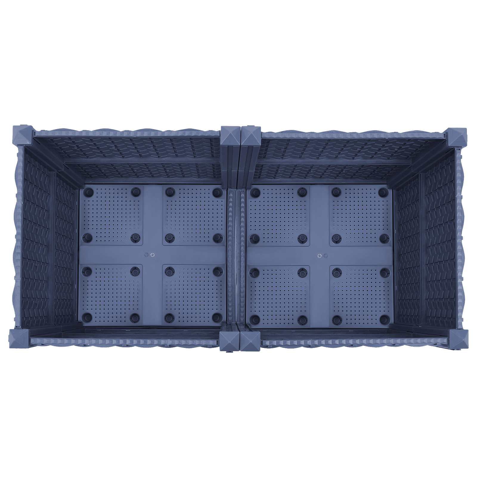 Vrtni saksija s kotačima Plavo Sivo 80 x 40 x 48 cm PP