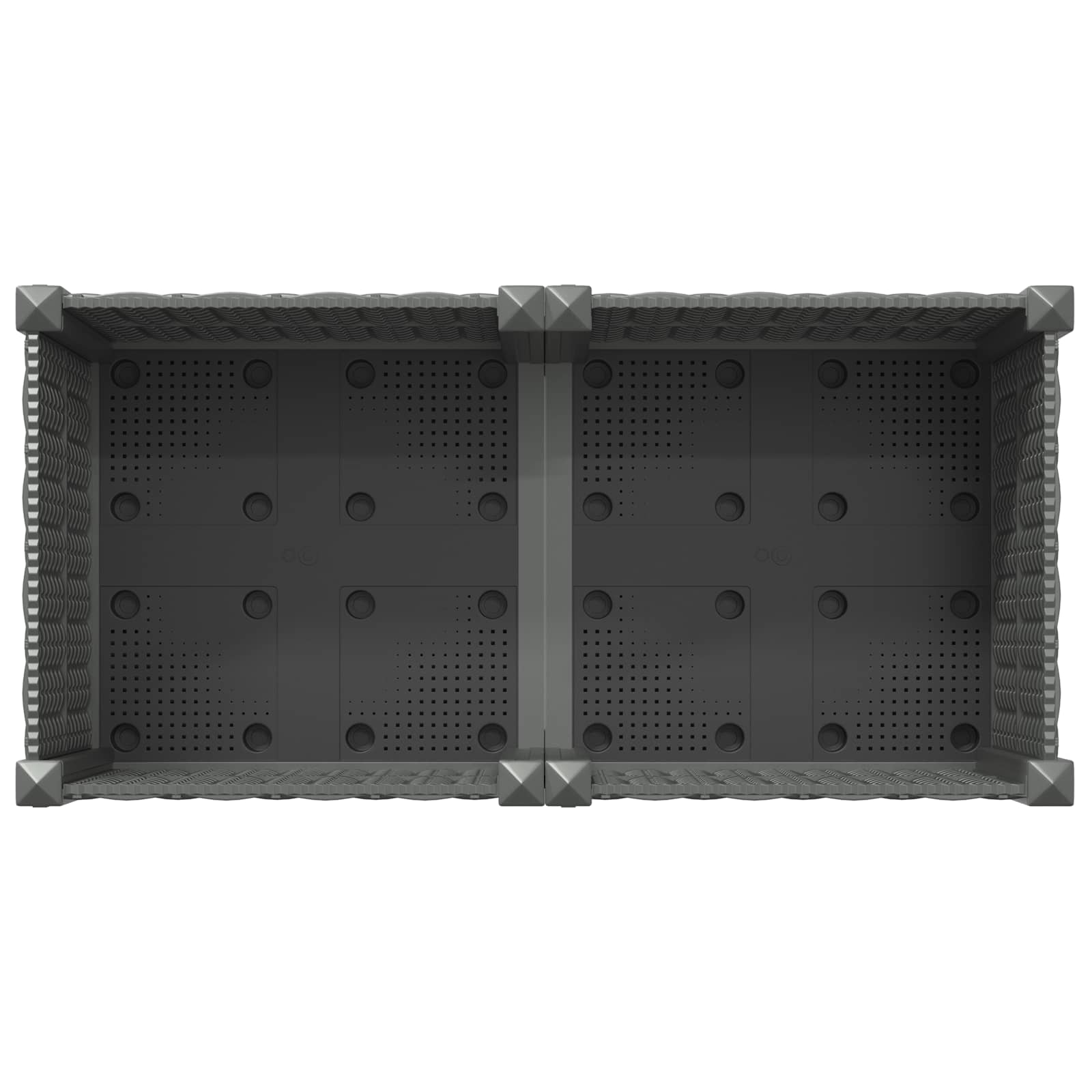 Vrtni saksija s kotačima Svjetlosiva 80 x 40 x 48 cm PP