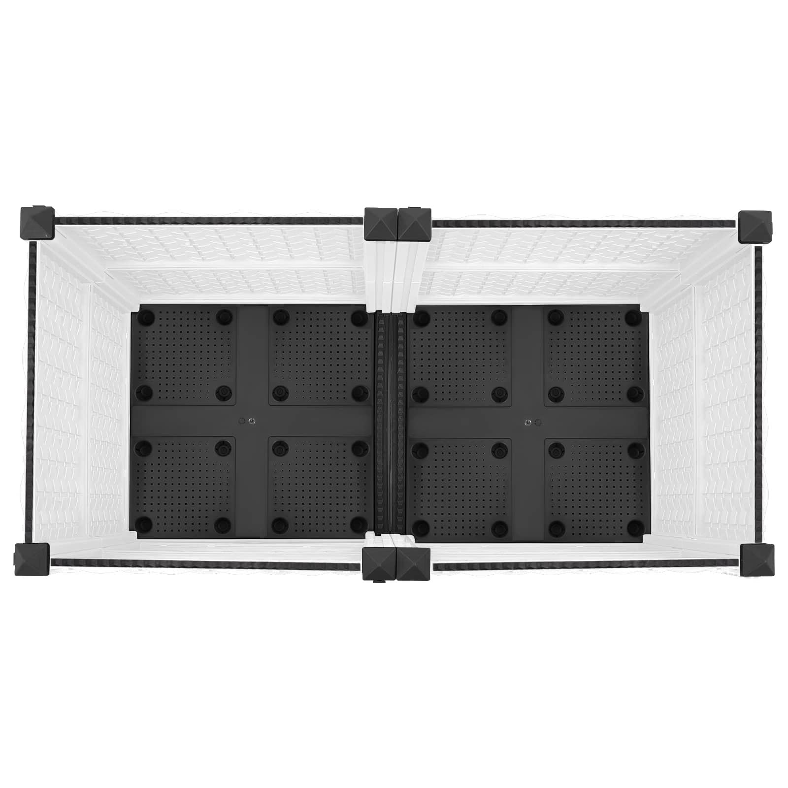 Vrtni saksija s kotačima Bijela 80 x 40 x 48 cm PP
