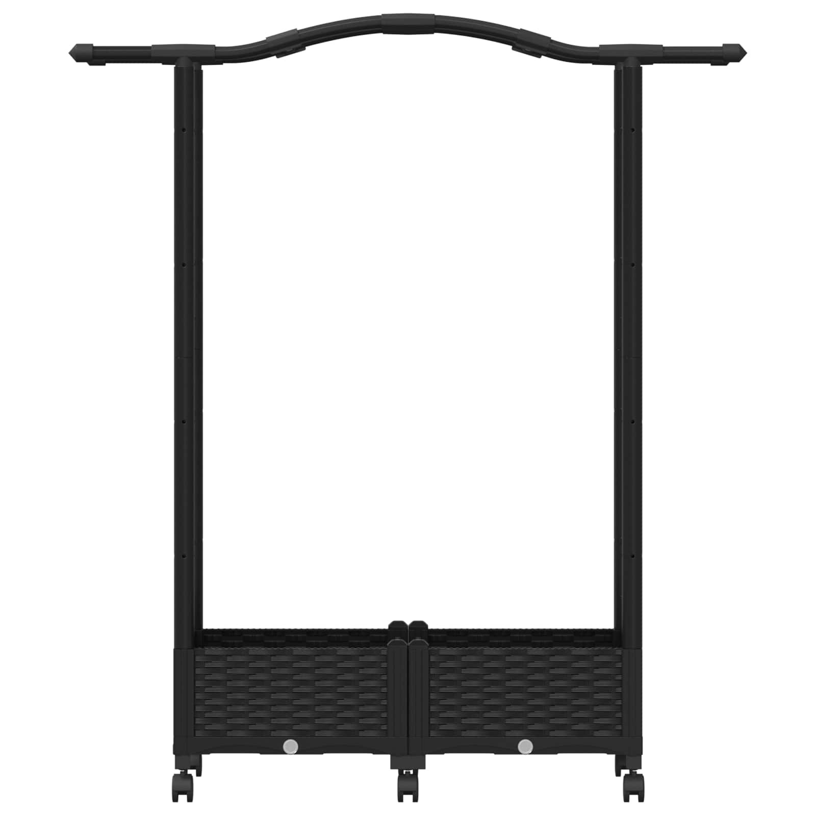 Povišeni krevet s mrežom i krovom Crna 124 x 40 x 129 cm PP
