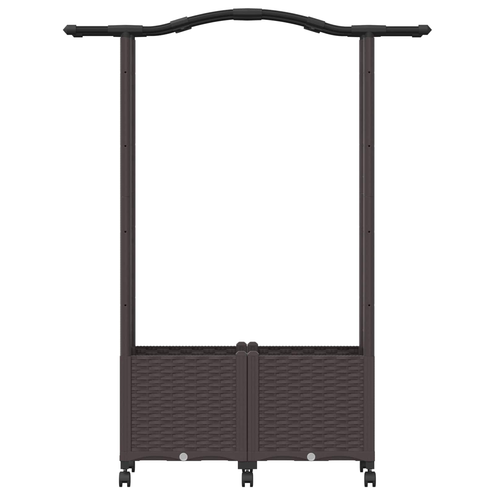 Povišeni krevet s mrežom i krovom Smeđa 125 x 40 x 144 cm PP