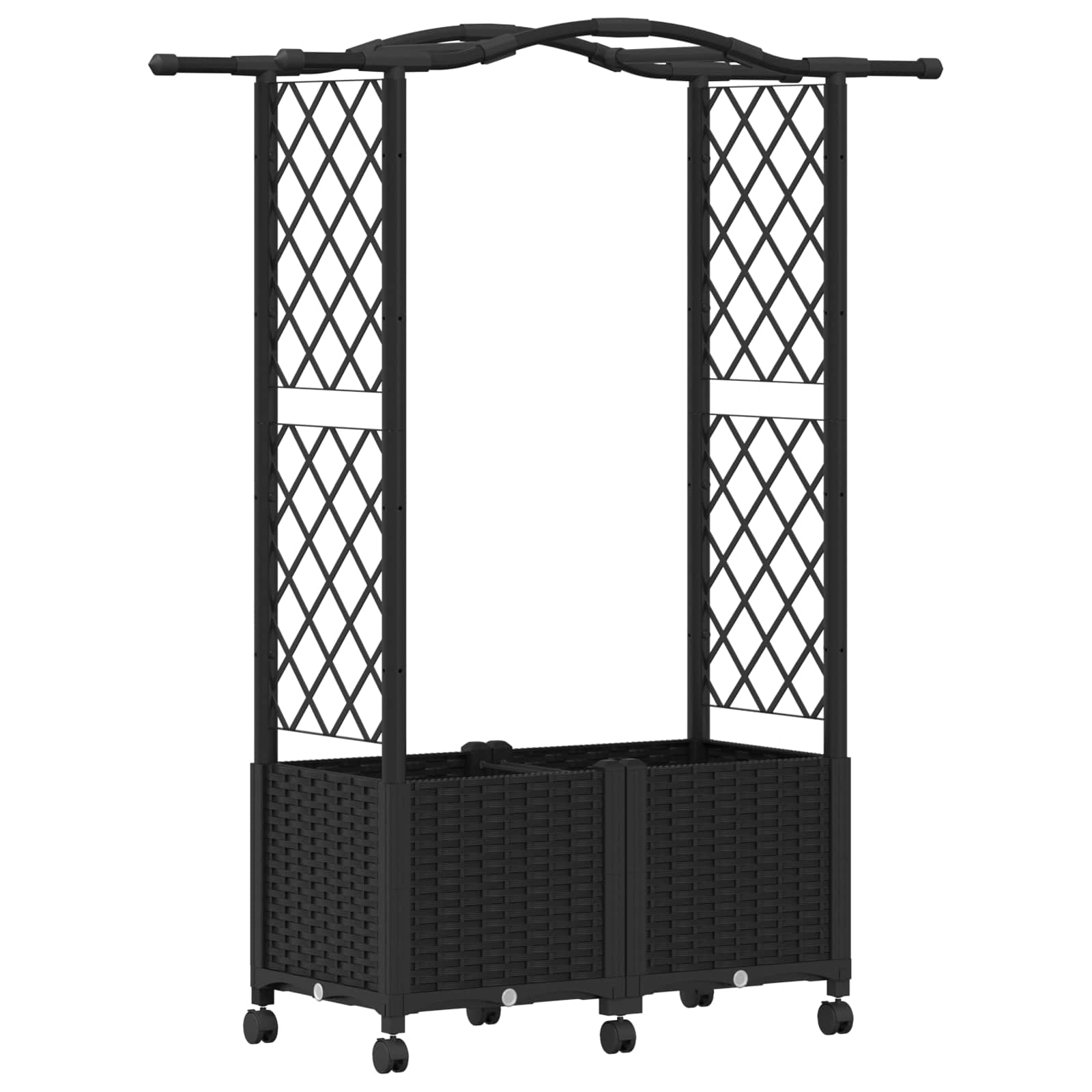 Povišeni krevet s mrežom i krovom Crna 125 x 40 x 144 cm PP